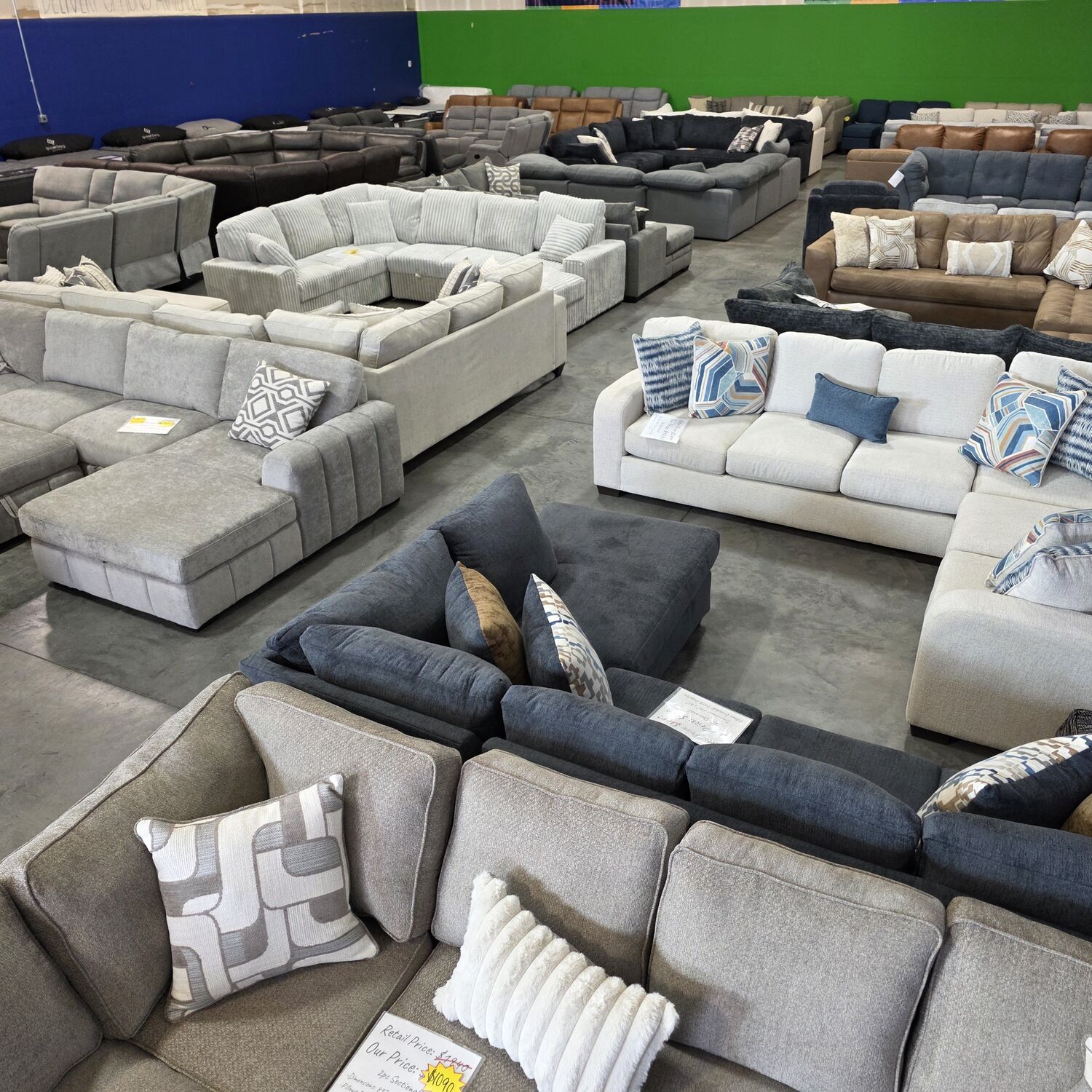 Living room furniture in stock at BoxDrop West Jordan 5